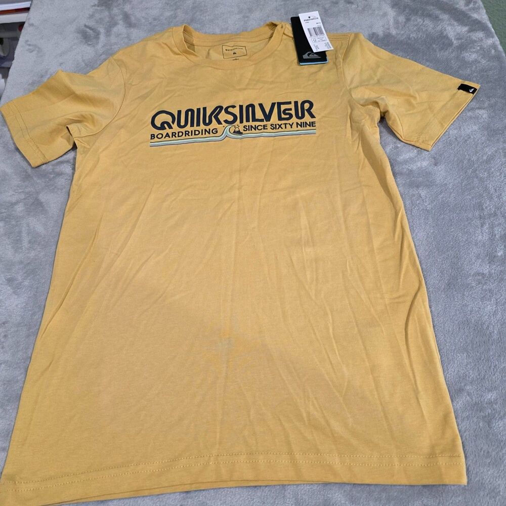 Quiksilver Boy’s‎ Yellow Graphic T-shirt Size 12-NWT